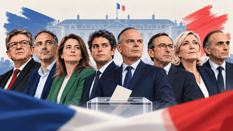 Affiche politique française au palais de l’Élysée